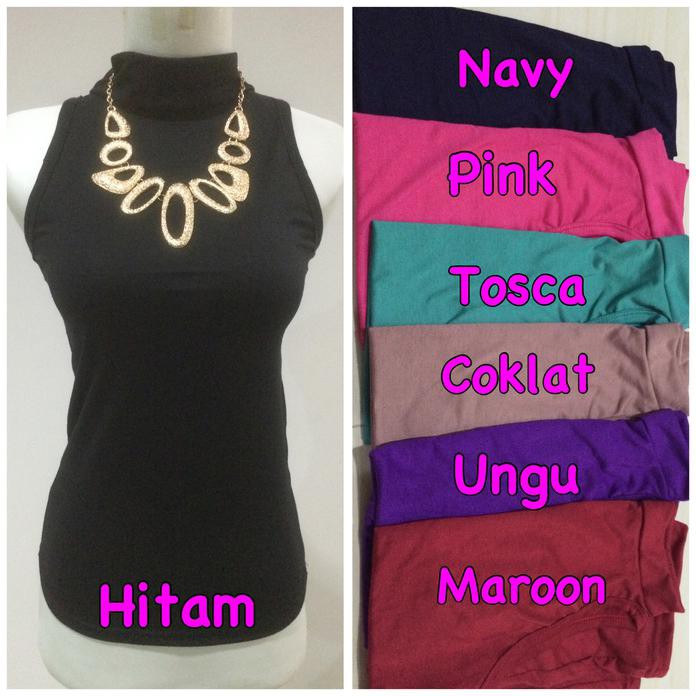 Tank Top Turtleneck / Kerah Tinggi Best Quality