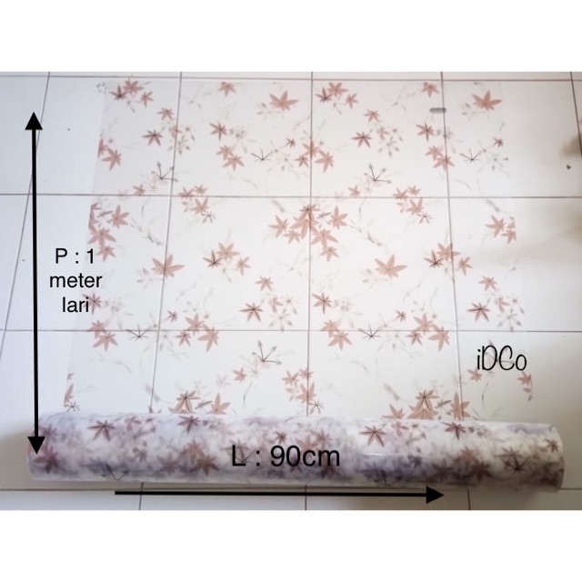 Sticker Kaca motif Daun kering