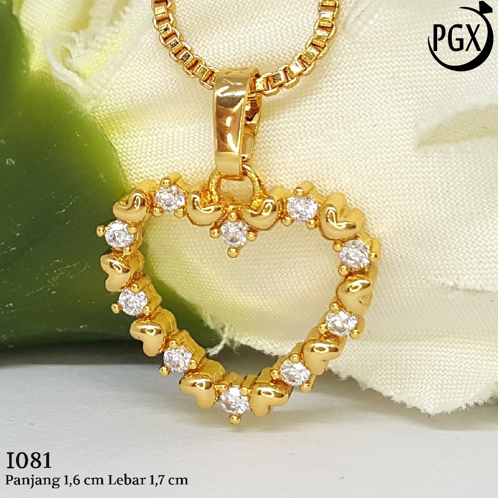 PGX Liontin Kalung Xuping Wanita Aksesoris Fashion Perhiasan Lapis Emas  - I081