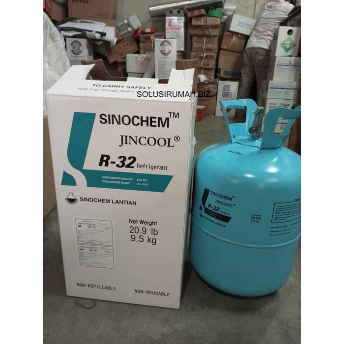 refill Freon R32 9.5kg refrigerant sinochem Jincool Freon Ac nett isi