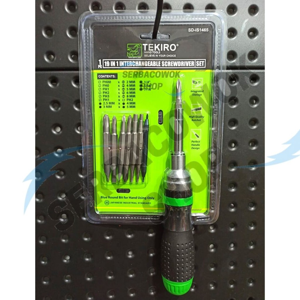 Tekiro Obeng Set 19 In 1 Interchangeable Screwdriver Set Termurah Berkualitas