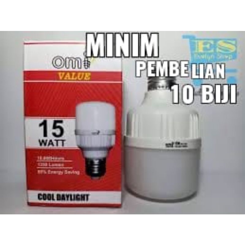 lampu led 15 watt pcb almunium garansi 6 bln