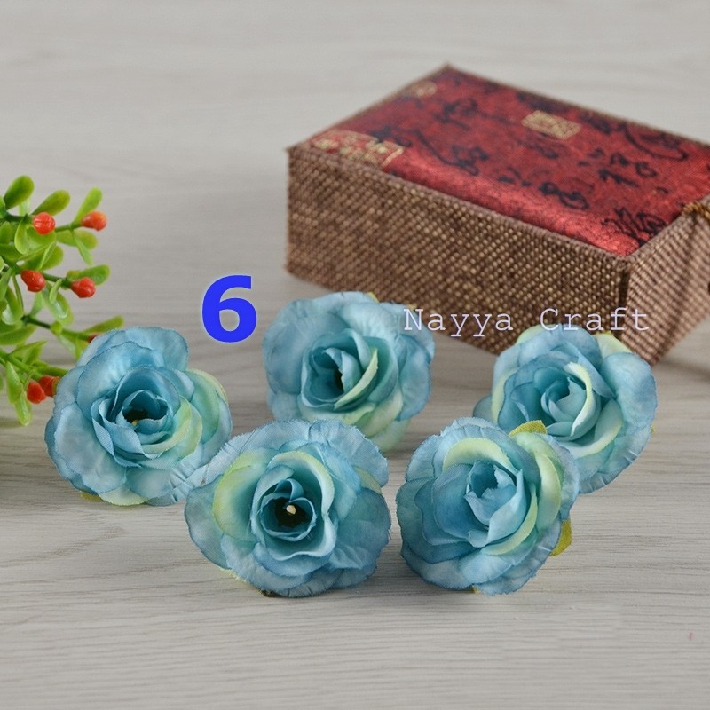 Kepala bunga mawar peony kelopak bunga artificial kecil hiasan dekorasi mahar craft-6
