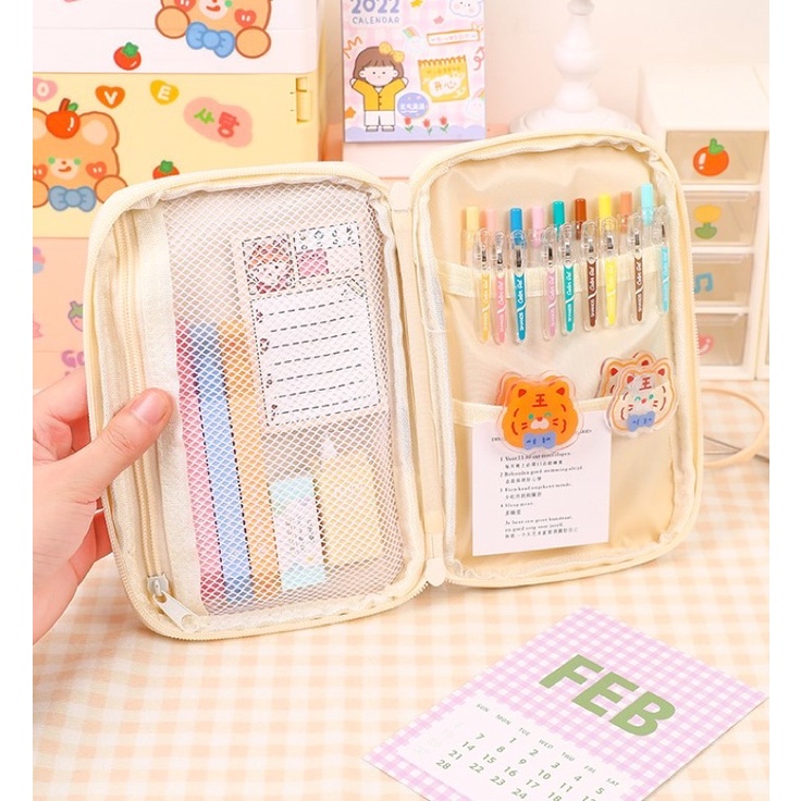 KENSHO Pencil Case Kotak Pensil Aesthetic Korea Premium Import