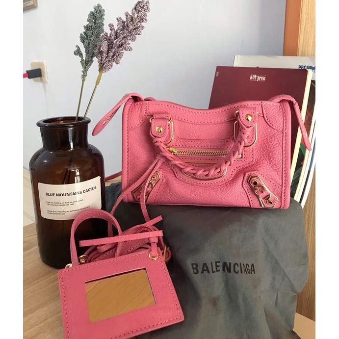 balenciaga nano city pink