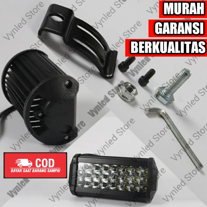 Lampu led sorot tembak motor mobil 24 mata 72 watt