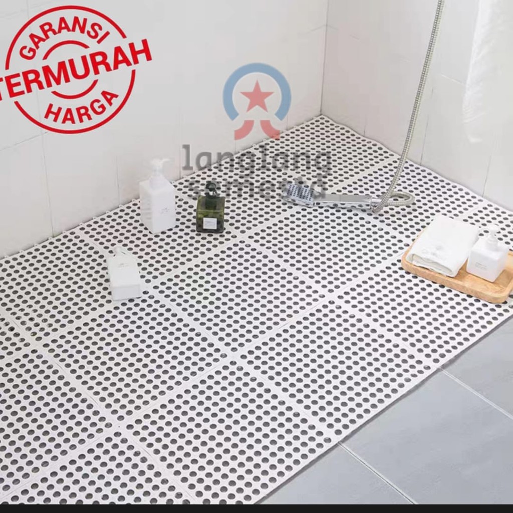 ALAS KANDANG KUCING ALAS KANDANG ANJING ALAS KANDANG KELINCI 30x30 POLKADOT - TATAKAN KANDANG-PUTIH