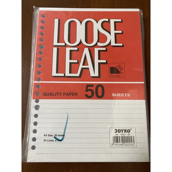

joyko A5 loose leaf 50lembar