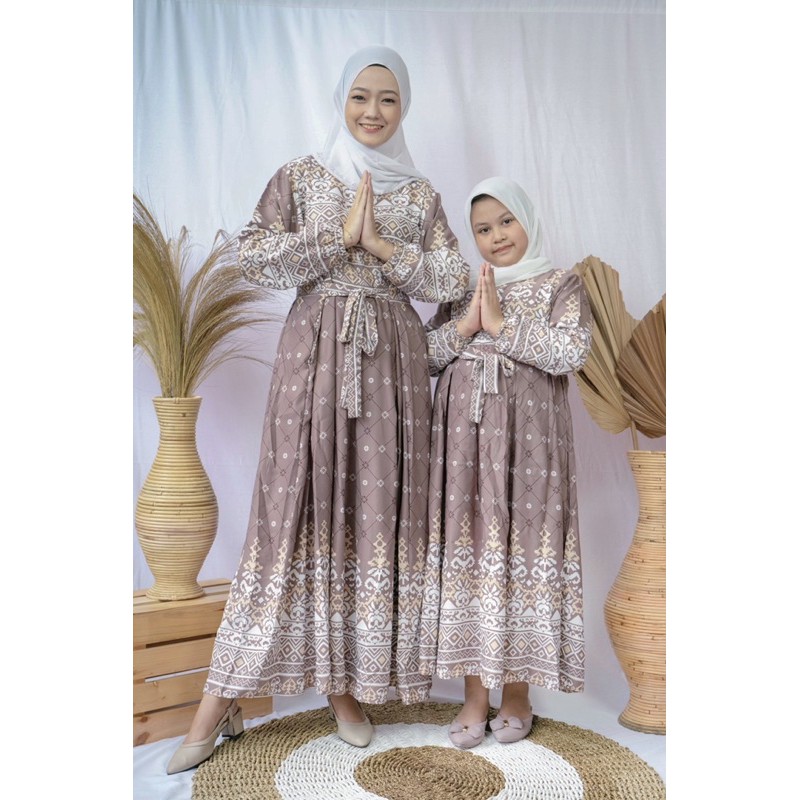 GAMIS COUPLE IBU DAN ANAK GAMIS ELEGANT GAMIS MAXMARA LUXURY | Shopee