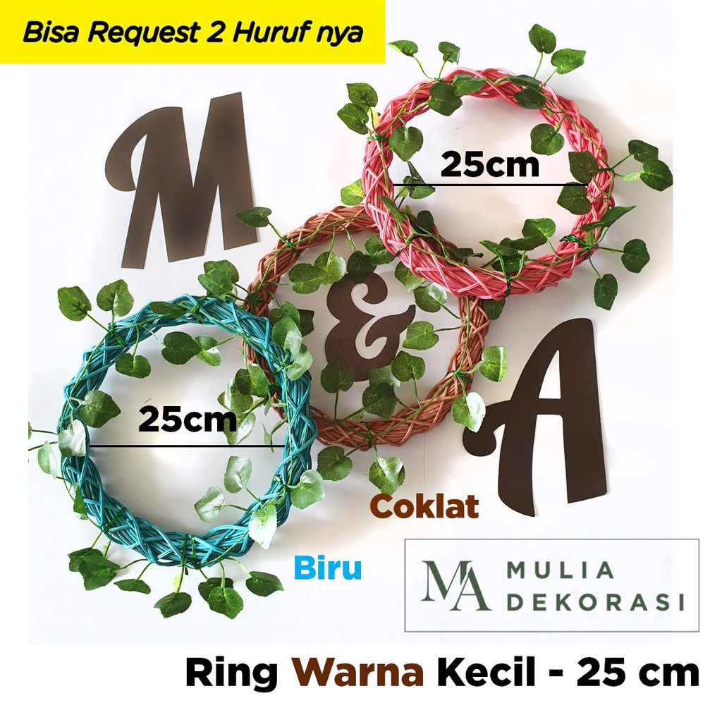 Lingkaran Rotan Dekorasi Ring Rotan Backdrop Hiasan Bunga dan Daun Rambat Nikahan Wedding Lamaran