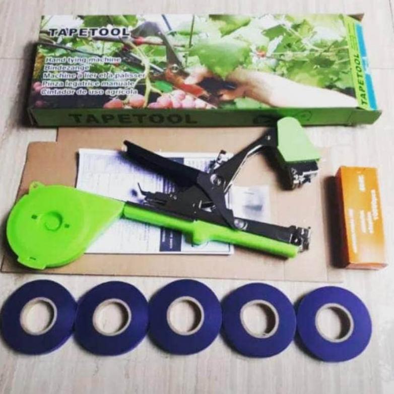 

★Terkini✣➞ TJMU7 Paket Pita Tapetool 20 roll + Isi Staples | Tapetool Tali Tanaman Cabai Tomat Melon Cabe Semangka V58 Baru