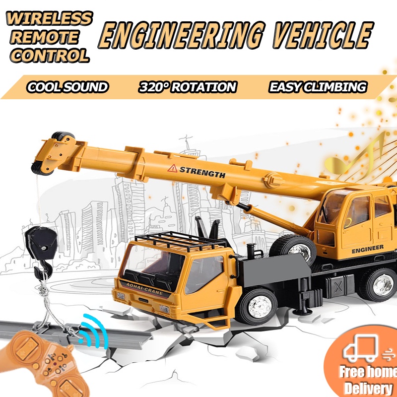 mainan rc mobil / rc crane / truk crane mainan /mobil crane/construction truck diecast mainan mobil truk