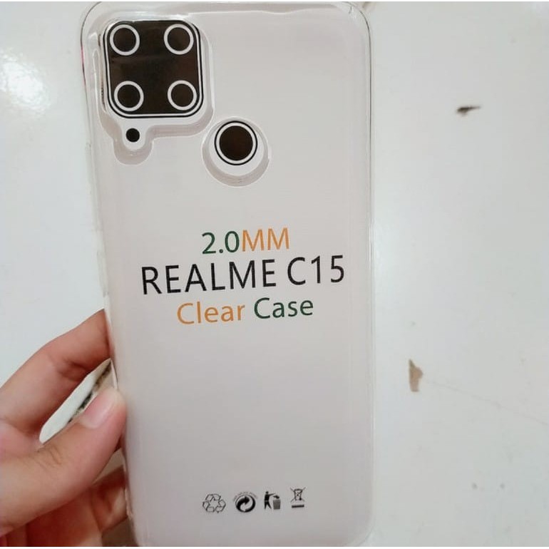 Soft Case OEM Transparan Realme C15 6.5 Inchi Clear Ultra Thin TEBAL 2.0mm SUPER CLEAR