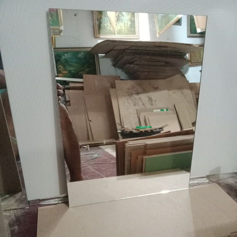 kaca cermin polos 3mm minimalis