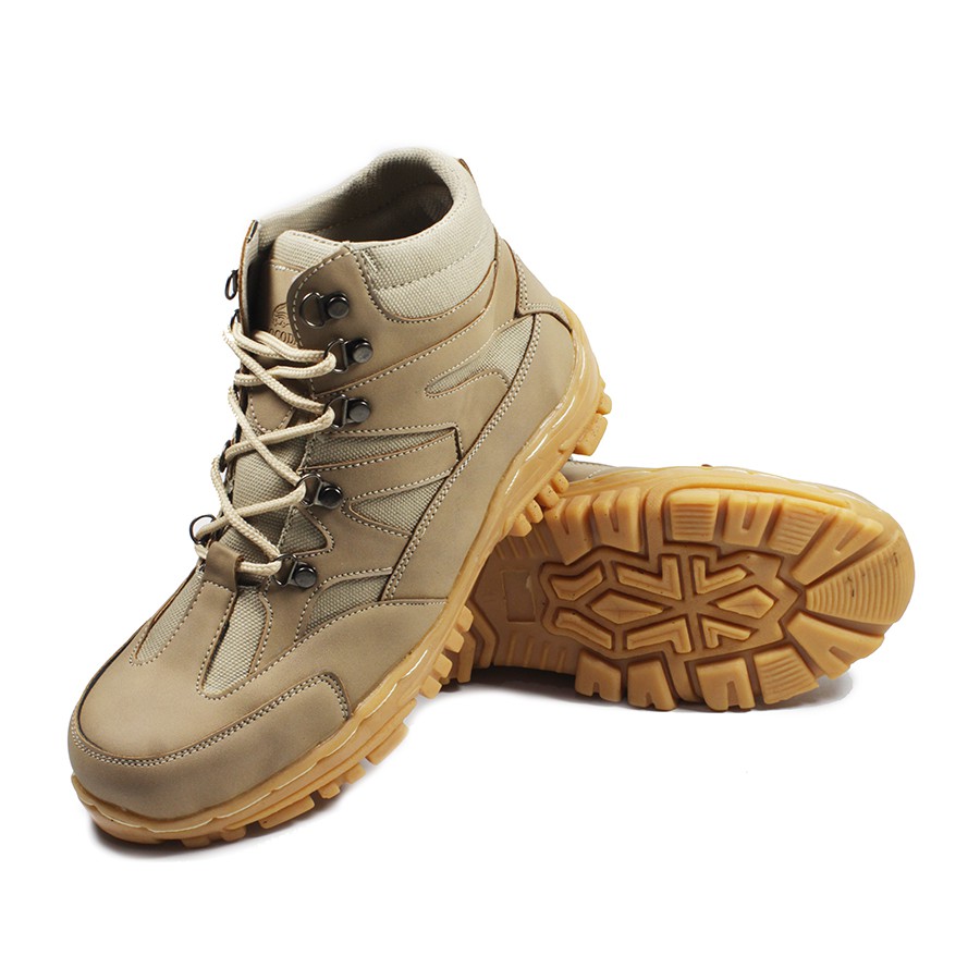 Sepatu Pria Safety Boots Crocodile Navigator Ujung Besi Steel Toe Tracking Outdoor Hiking Proyek