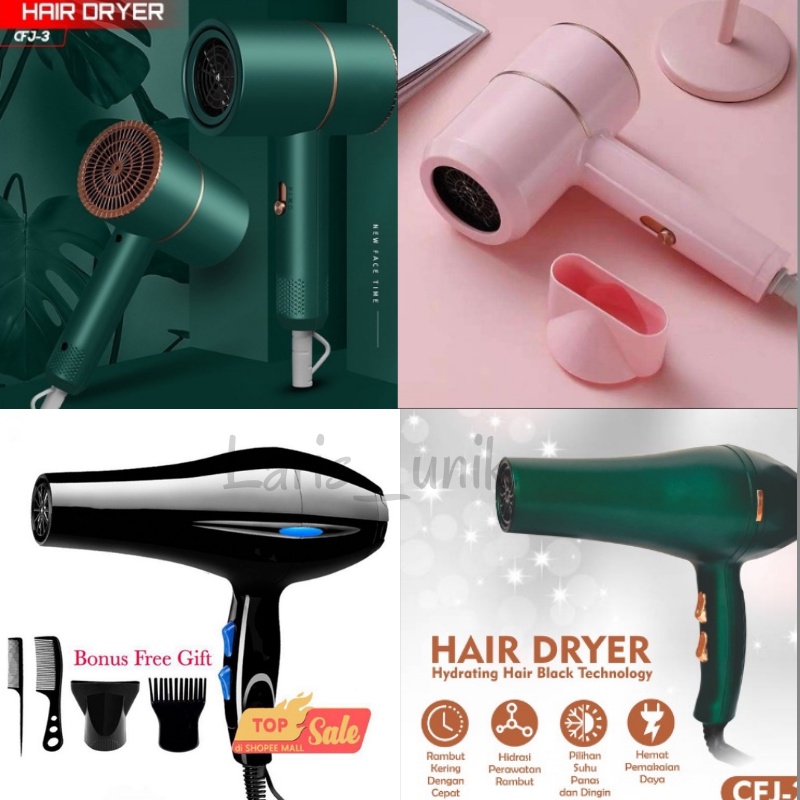 BANTING HARGA Hair Dryer Alat Rambut Hair Dryer hitam Viral Pengering Rambut multifungsi Pengering Rambut Termurah Daya tinggi