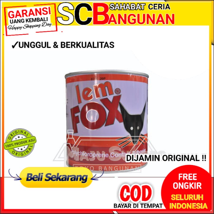 

Lem Fox Kuning 600 Gram SCB