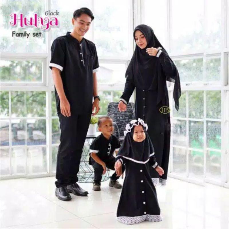 Couple Set Keluarga Mosscrepe Hulya Family Set Pasangan Keluarga Muslim / Couple Muslim Set Keluarga