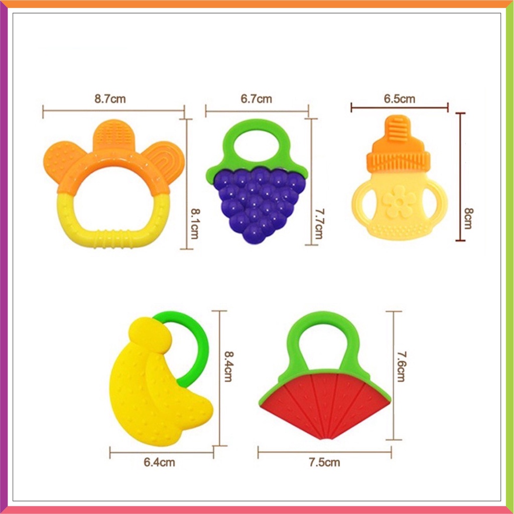 ❤ Fashionbabies ❤ MAINAN GIGITAN BAYI BAHAN SILIKON TEETHER BUAH UNTUK BAYI