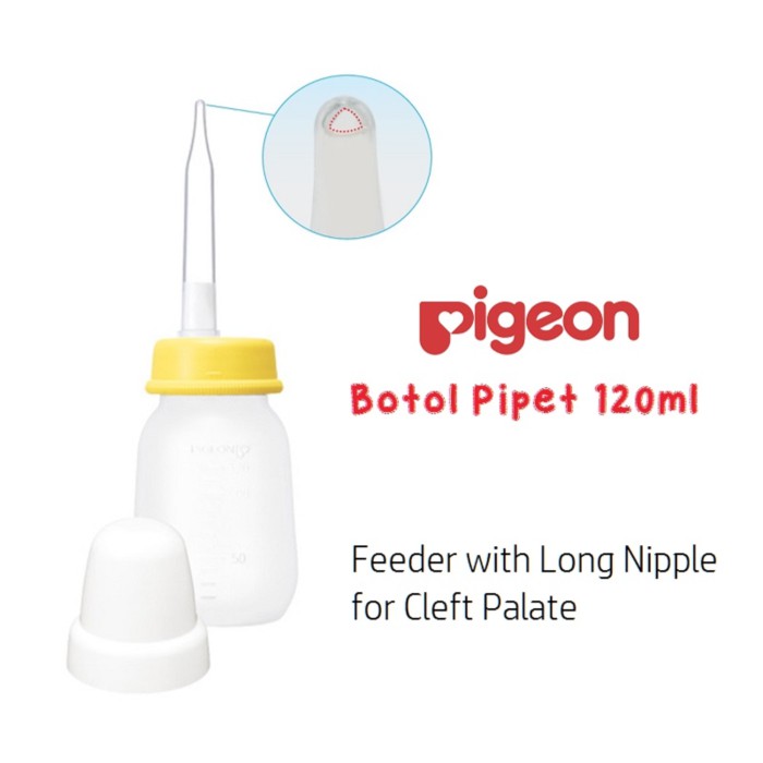 Pigeon Feeder Bottle With Long Silicone Nipple For Cleft Palate
