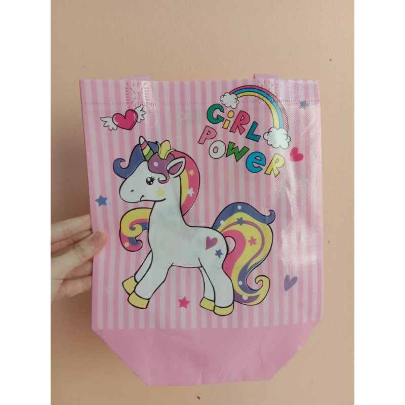 

PAPER BAG GOODIE BAG UNICORN PINK / Tas Souvenir ulang tahun (eco-friendly)