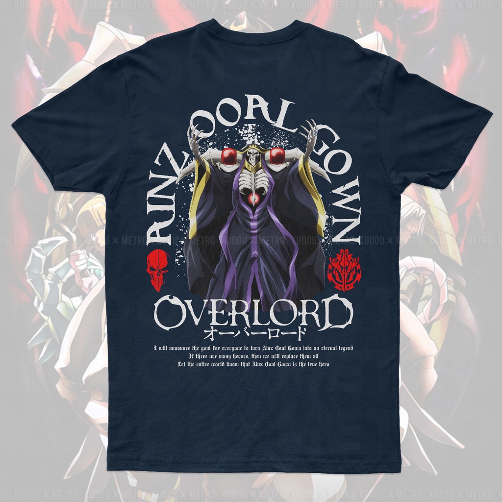 Tshirt Overlord Ainz Sama Navy Anime Manga Unisex