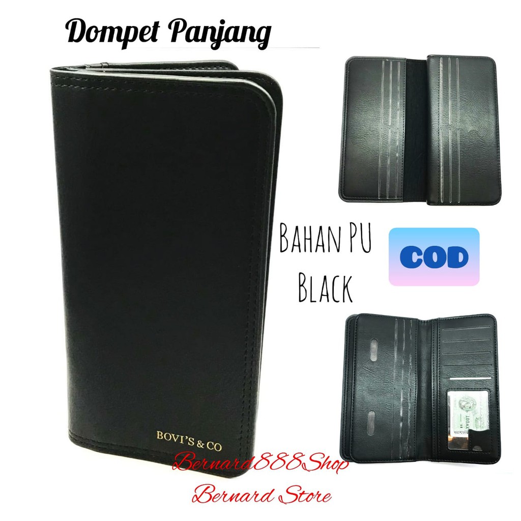 Dompet Pria Dompet Panjang Simple Dan Polos Bahan PU Leather