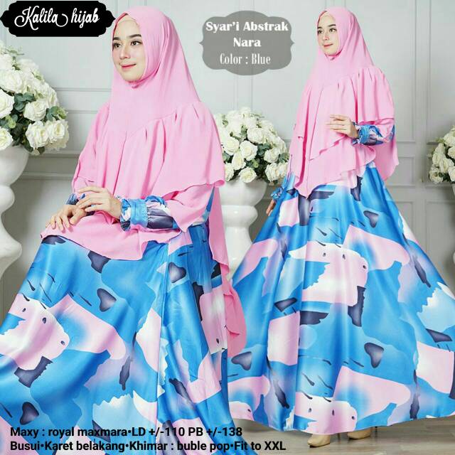 Syari abstrak nara/gamis set