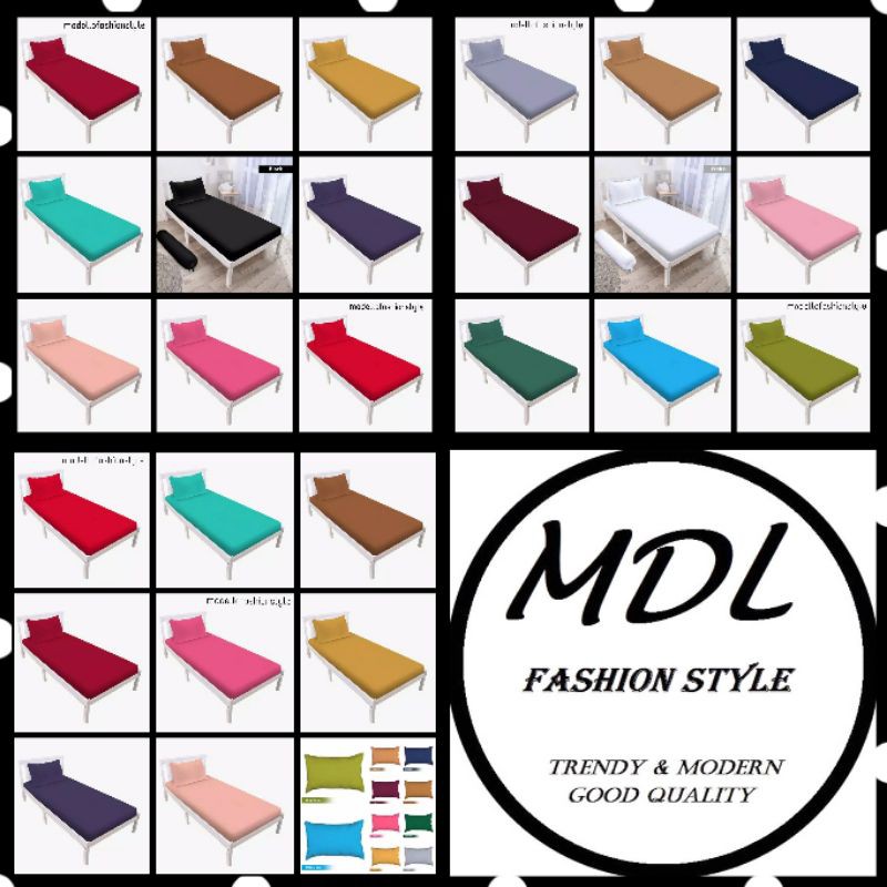 Vito-Sprei Polos 90x200x20 cappucino abu cokelat navy maroon putih pink hijau green olive biru peach