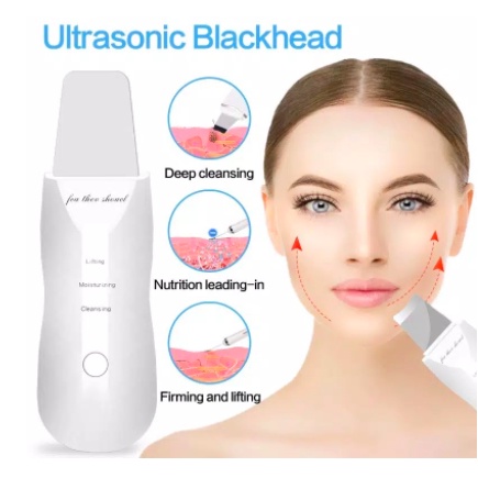 Ultrasonic skin scrubber ultrasonic scruber model spatula  pembersih komedo jerawat