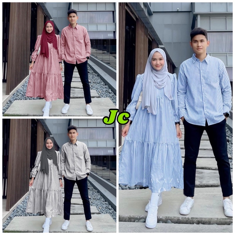 JCZR- Couple bibi / Baju Pasangan Muslim / baju pasangan Lebaran