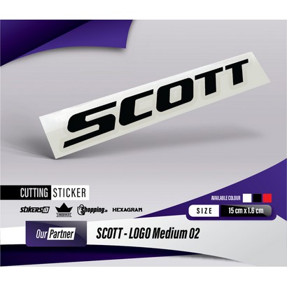 Cutting Sticker Sepeda Scott 02 Logo Medium Stiker Motor Mobil Helm