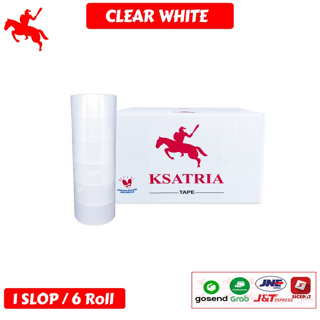 

Lakban OPP Tape / Lakban Clear White KSATRIA Tape 80 Yard (1 Slop)