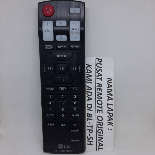 REMOTE REMOT CD HOME AUDIO LG AKB75815301 ORIGINAL ASLI