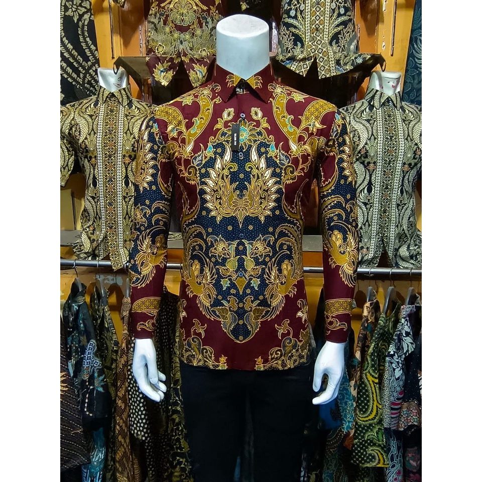 Kemeja Batik Pria Slimfit Batik Pria Lengan Panjang Batik Slimfit Pria Baju Batik Pria Kemeja Batik 