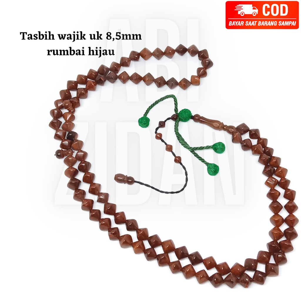 Tasbih kayu Kaokah Kokka Kaukah kokkah koka asli Original model wajik 99 uk 8,5 mm rumbai