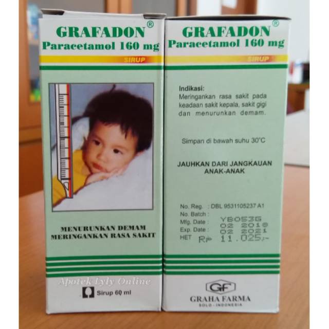 Grafadon Sirup 60ml Obat Penurun Demam Panas Anak Paracetamol