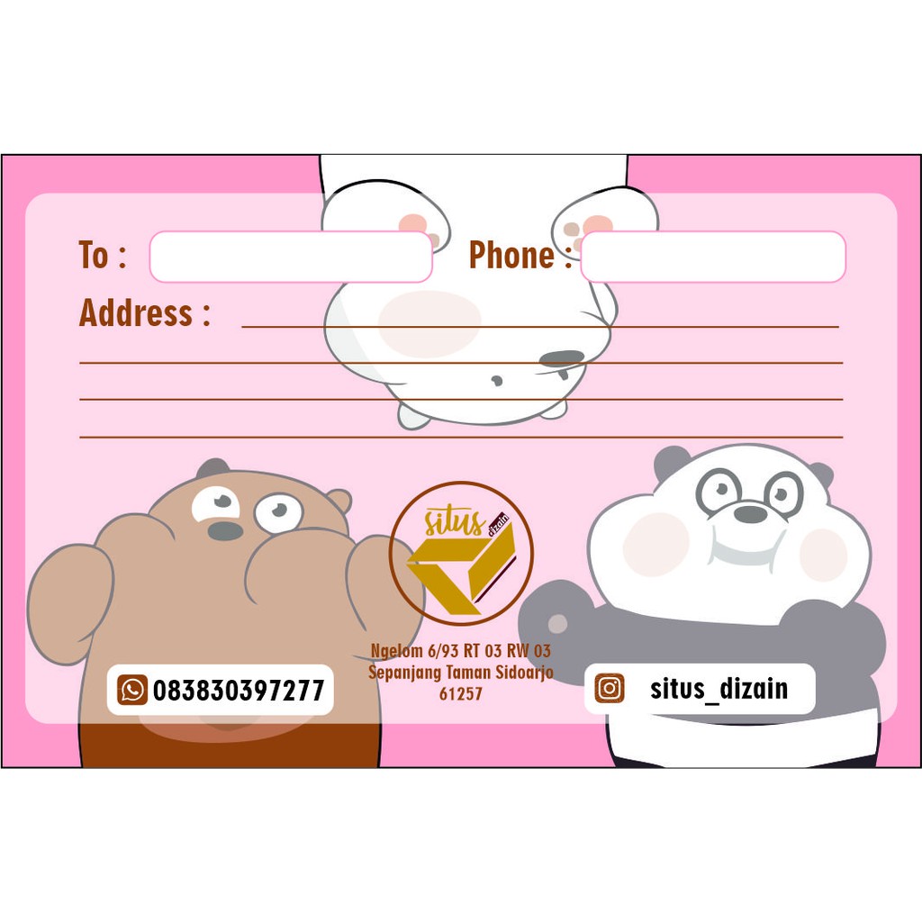 

[100 pcs] stiker pengiriman / label pengiriman custom