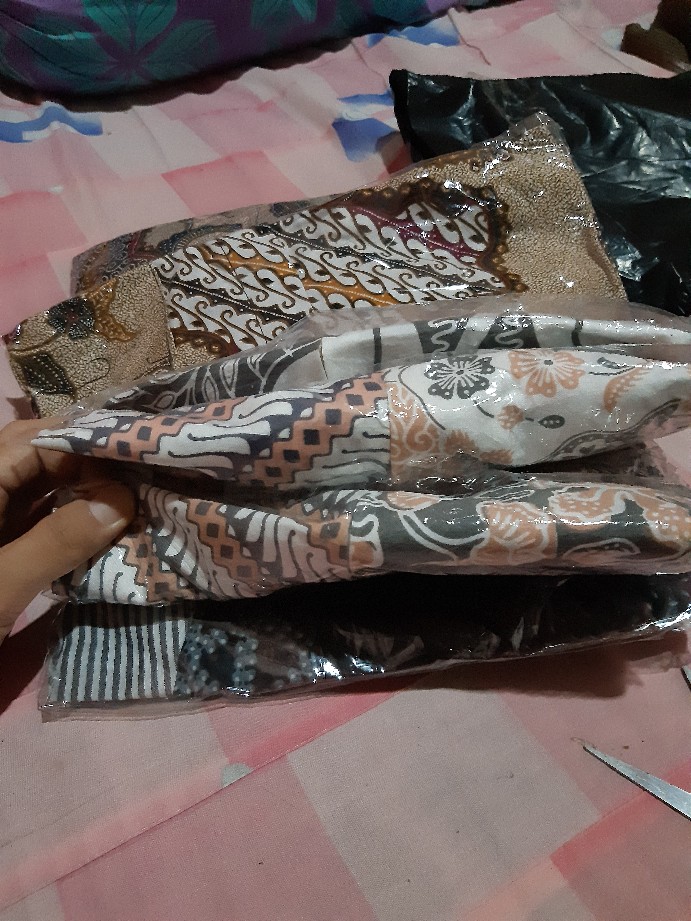 Tey-17 Batik Wanita Asj Sa Hrb026 Kenongo Kemeja Tosca Pendek