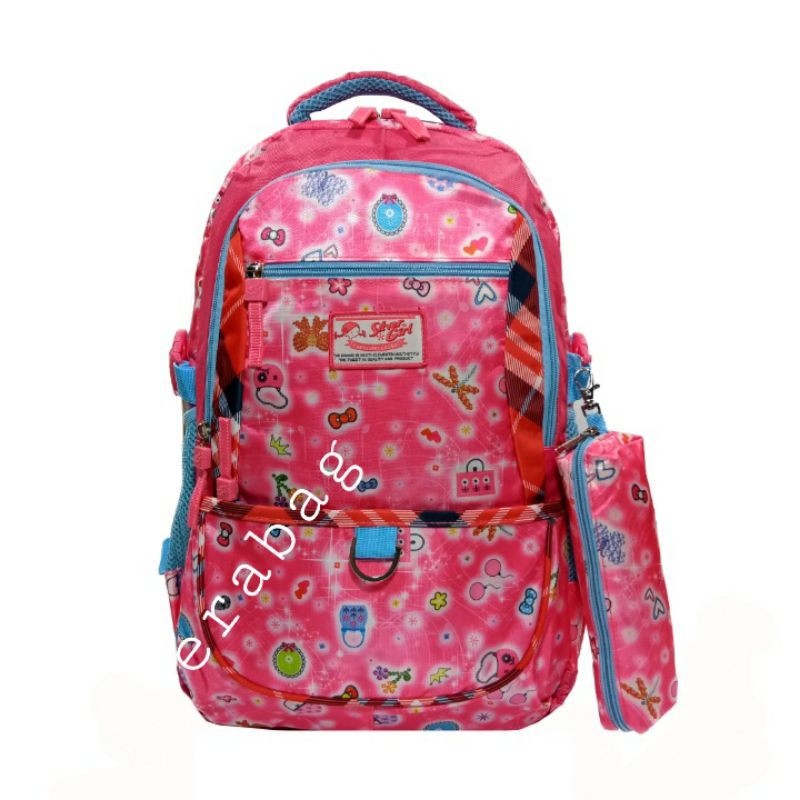 Tas Ransel Silver Girl Backpack Sekolah Wanita