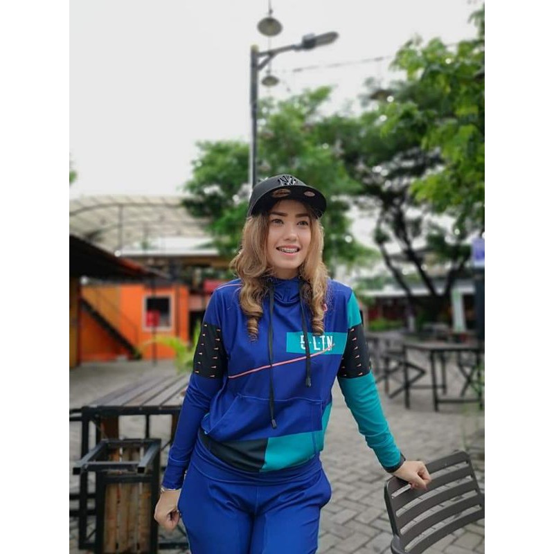 Sxb blue cyan sweetshirt hoody dan joger