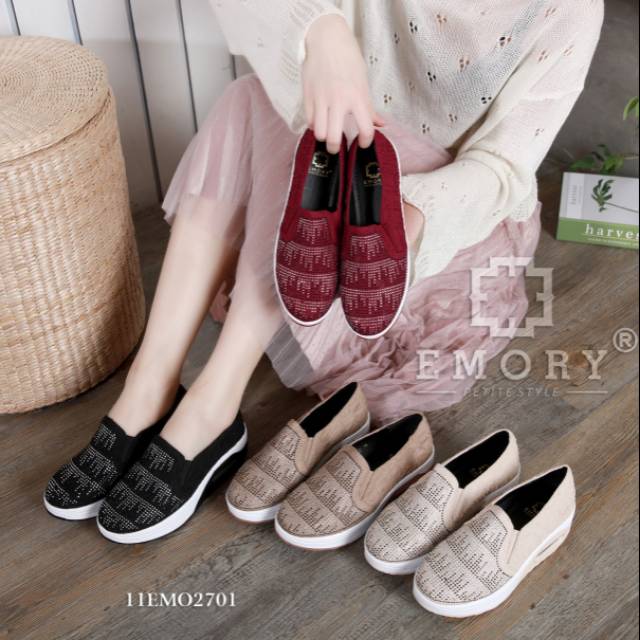 SEPATU EMORY Avora 11emo2701 original brand BATAM #WEDGES