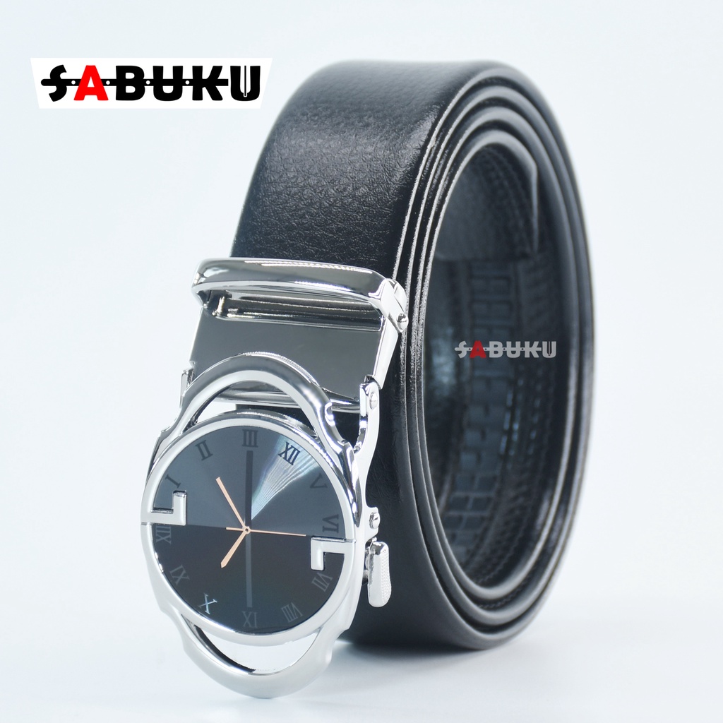 Ikat Pinggang Pria Tipe Rell Otomatis Outo Lock PU Kulit Fhasion Korea Mewah - 063