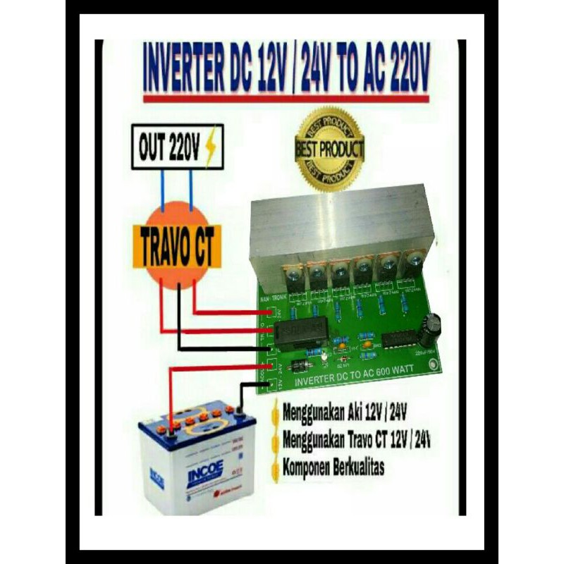 inverter DC 12V to AC 220V