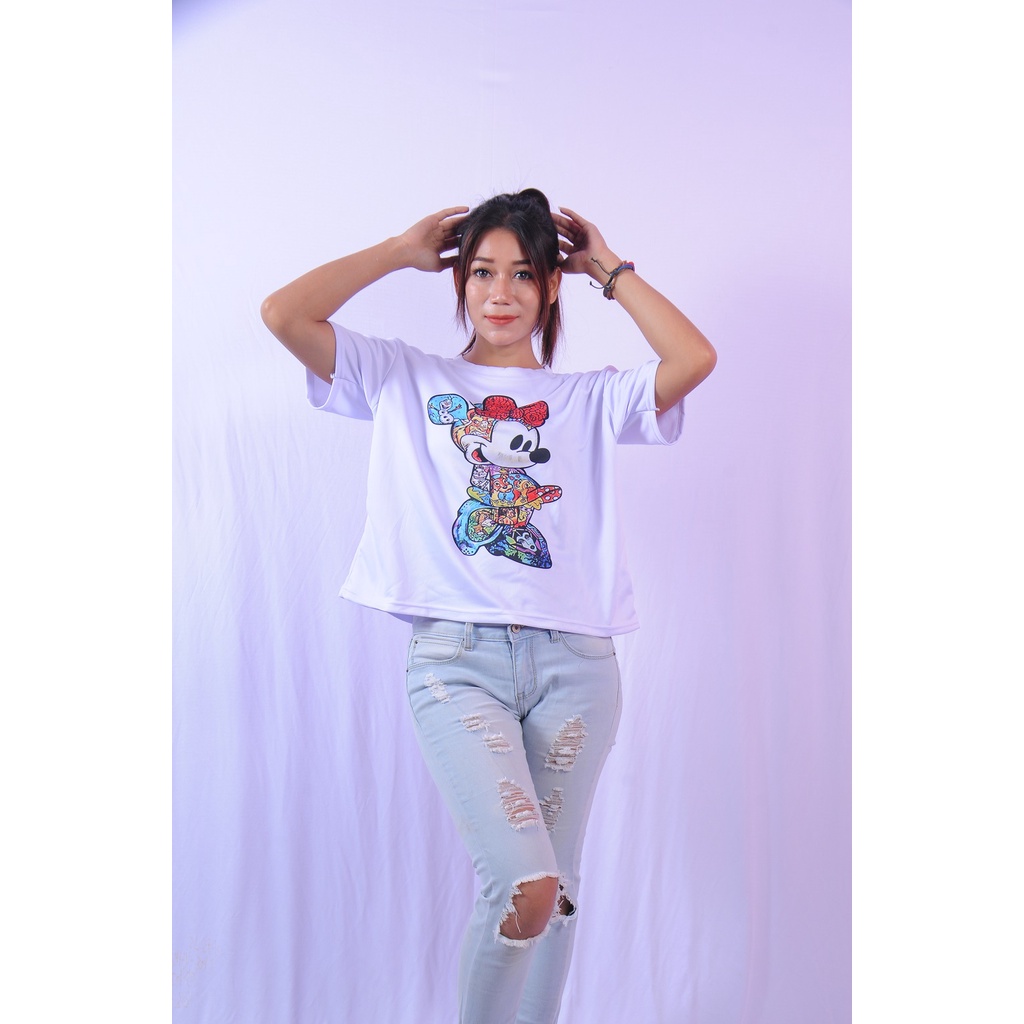 KAOS CROP TOP WANITA OVERSIZE/TUMBLR TEE WANITA KARAKTER/CROP TOP WANITA