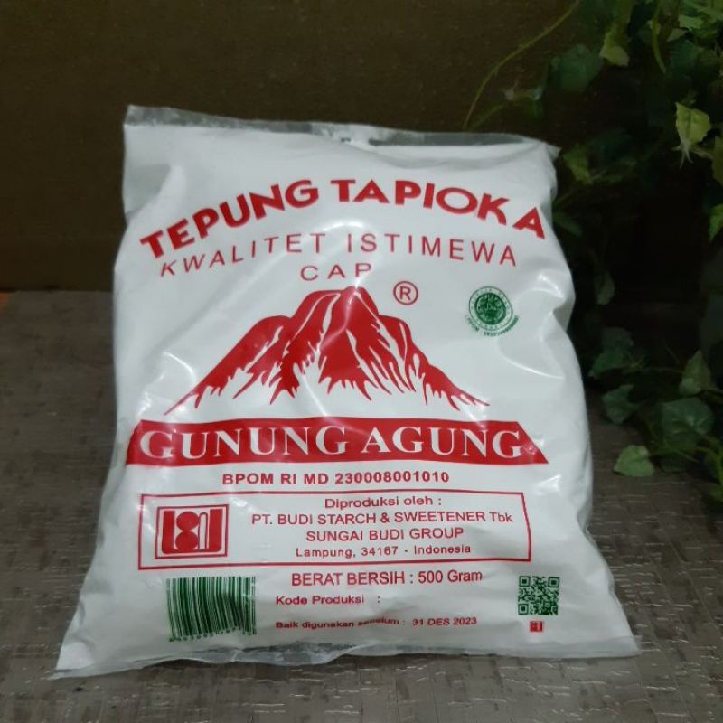 

Tepung tapioka cap Gunung Agung 500gr