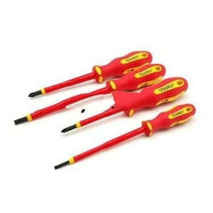 Obeng Listrik set 4 pcs Tekiro / Insulation Screwdriver set 4pcs