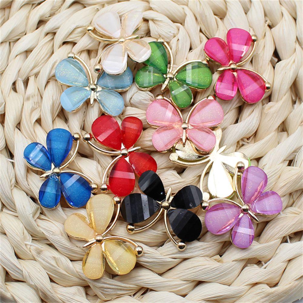 Top 10pcs Kaca Patri Lucu DIY Kupu-Kupu Perhiasan Aksesoris
