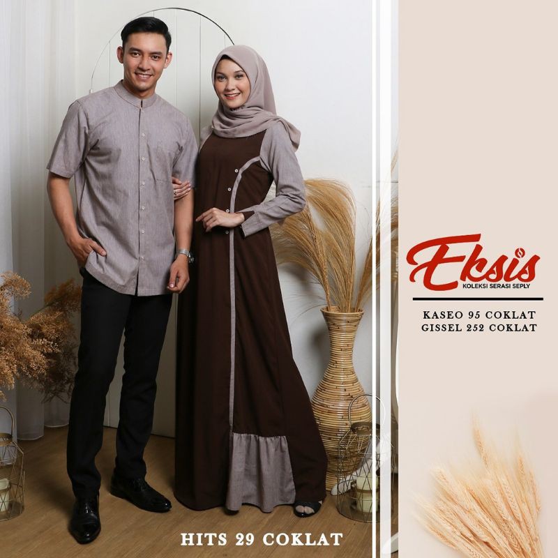 SEPLY COUPLE EKSIS HITS 29 COKLAT (GISSEL 252 COKLAT/ BIRU, KASEO 95)