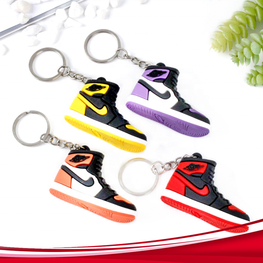 [B004] Nike Jordan Gantungan  Kunci Sepatu Sneaker 3D Karet Keychain Rubber Souvenir Unik